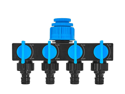 Cuplaj furtun cu 4 cai 3 / 4" cu reductie de 1 / 2" Sky-Line, Geko G72959