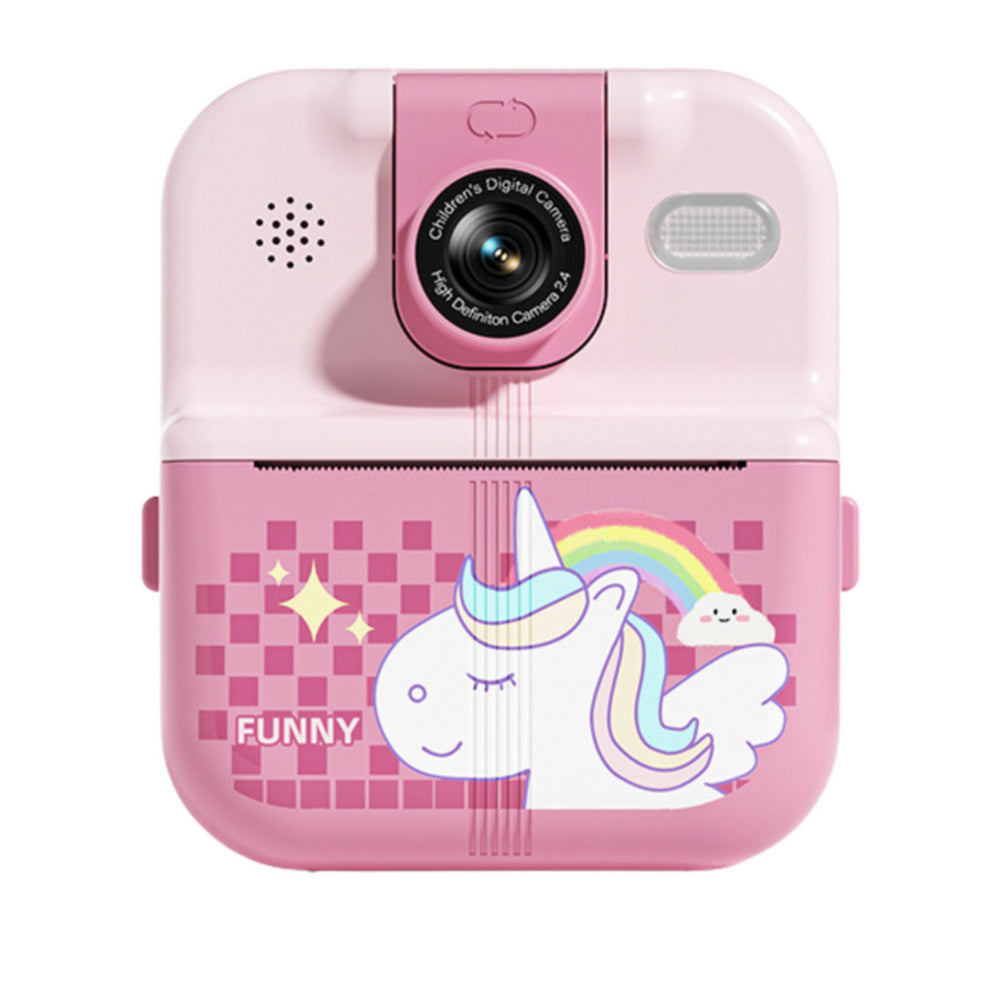 Aparat instant pentru copii cu imprimanta termica unicorn, roz, 18 x 11.5 x 5.5 cm, Lean 21294