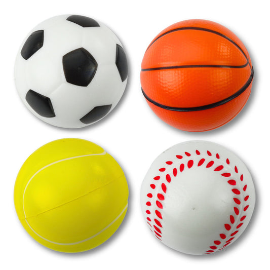 Set mingi sportive din spuma, 6 cm, 4 bucati, Lean 25287