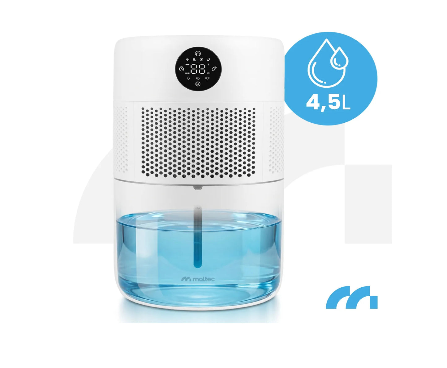 Umidificator de aer cu functie de ionizare, difuzor de aromaterapie si telecomanda, temporizator, 400 ml / h, 8 W, MalTec 113477