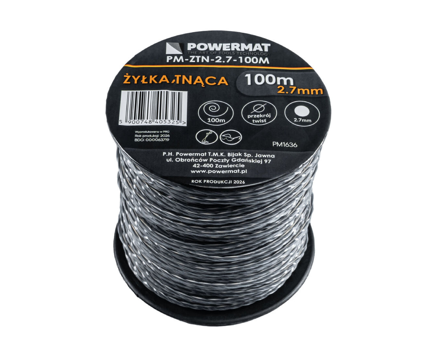 Fir patrat pentru motocoasa PM-ZTN-2.7-100M, 100 m, Powermat PM1636