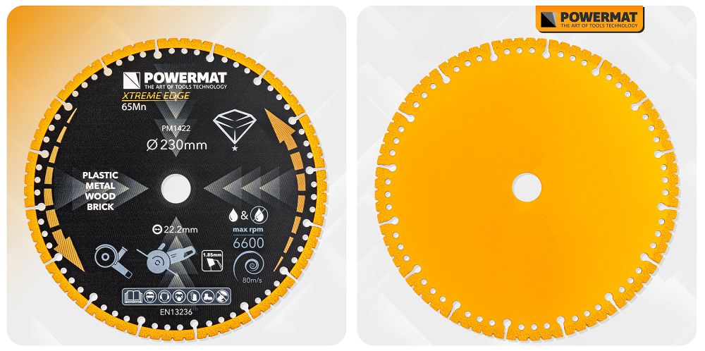 Disc diamantat universal PM-TDCS-2301T, 230 mm, Powermat PM1422