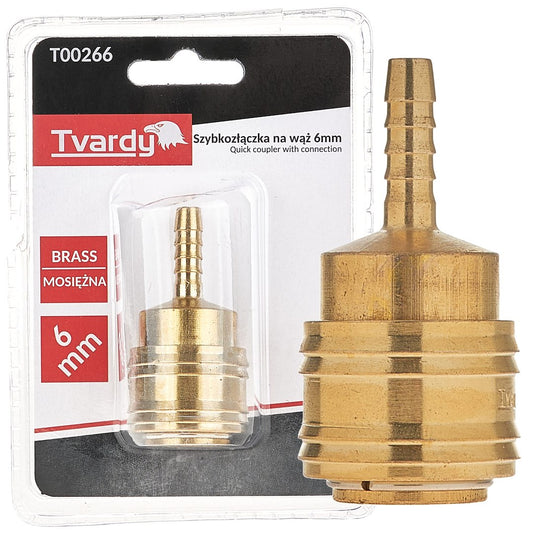 Cuplaj mama din alama, 6 mm, Tvardy T00266