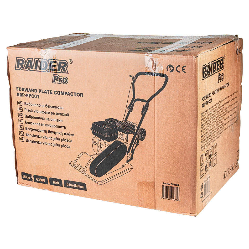 Placa compactoare RDP-FPC01, 16kN, 540x480mm, 196cc 4,1kW, Raider 090125