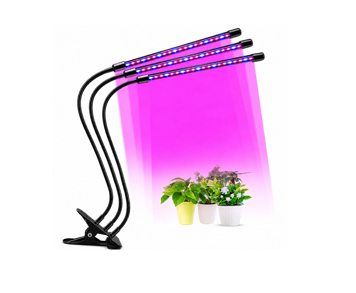 Lampa LED pentru plante cu suport si telecomanda, lumina roz, Lean 29305