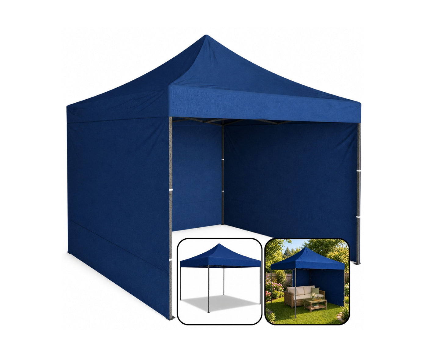 Pavilion de gradina, albastru, 3 x 3 m, Lean 29331