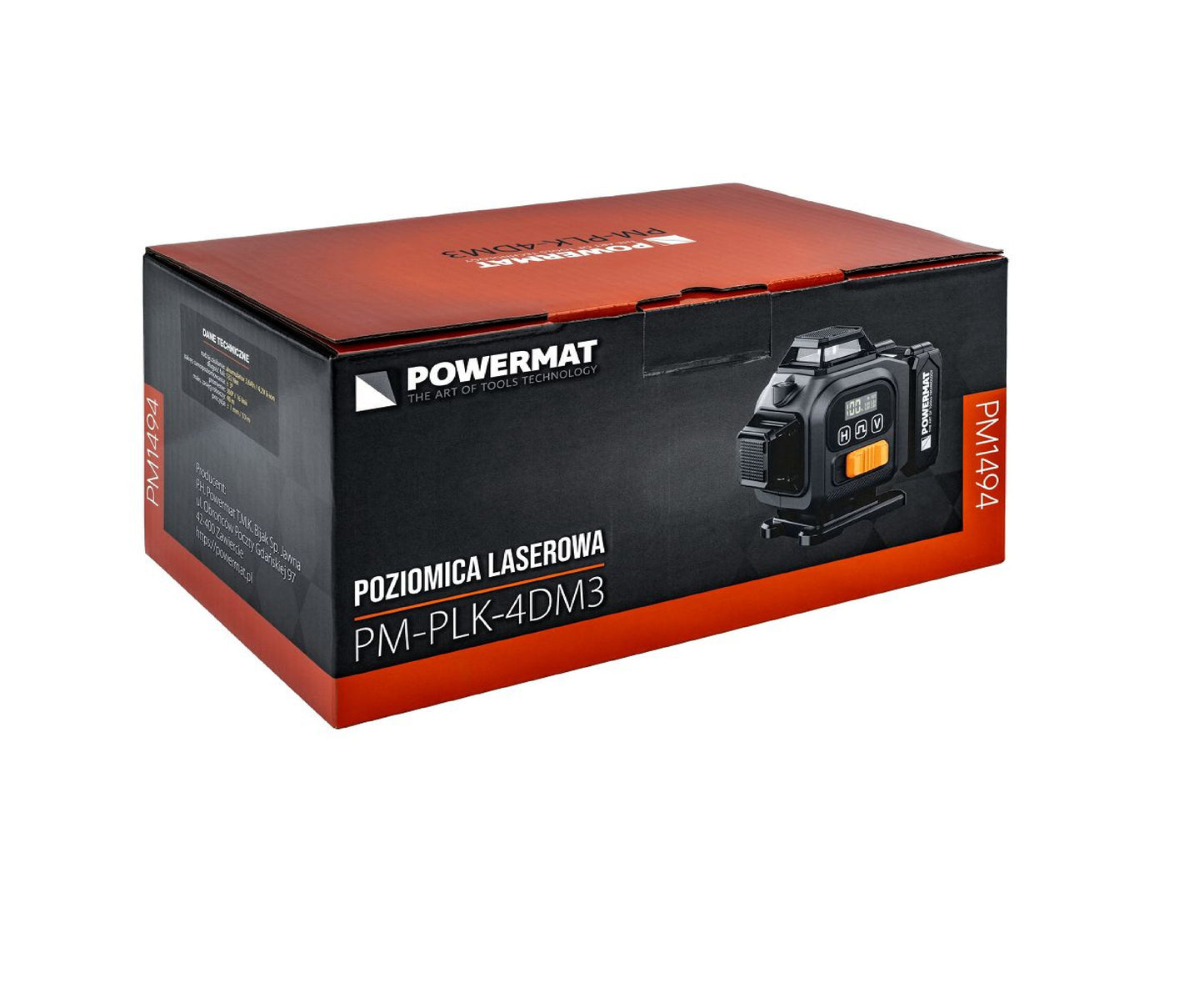 Nivela laser in cruce cu acumulator PM-PLK-4DM3, 4.2 V, Powermat PM1494