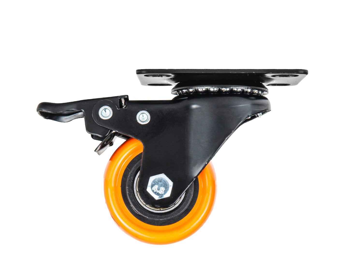 Set roti pivotante, 2 roti cu frana, 50 mm, capacitate maxima 50 kg, 4 bucati, Geko G71548