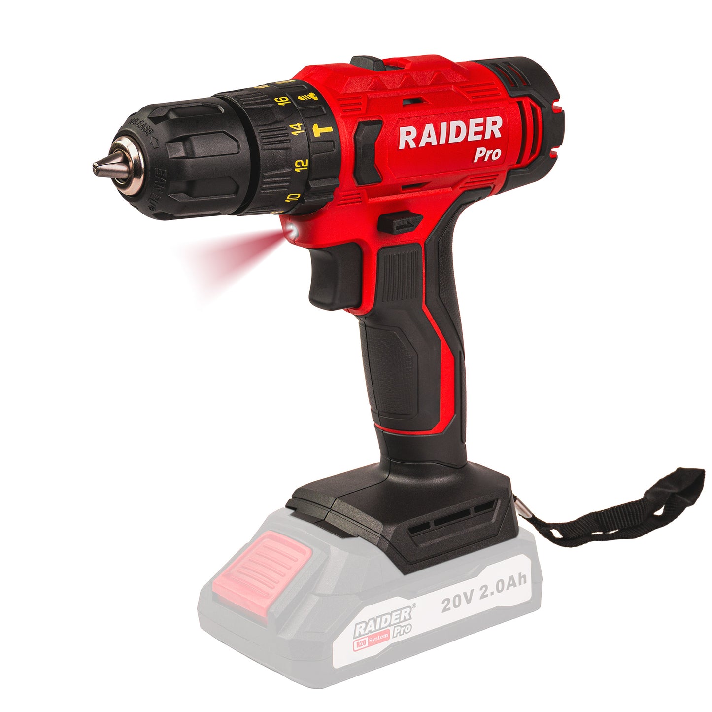 Masina de gaurit cu 2 viteze RDP-PCD20 Solo (fara acumulator si incarcator) 10 mm 44 Nm SS, Raider 030252
