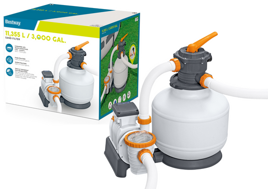Pompa cu filtru pentru piscina, 220-240 V, 500 W, pentru piscine cu capacitate de 1100-60500 litri, Bestway 16995