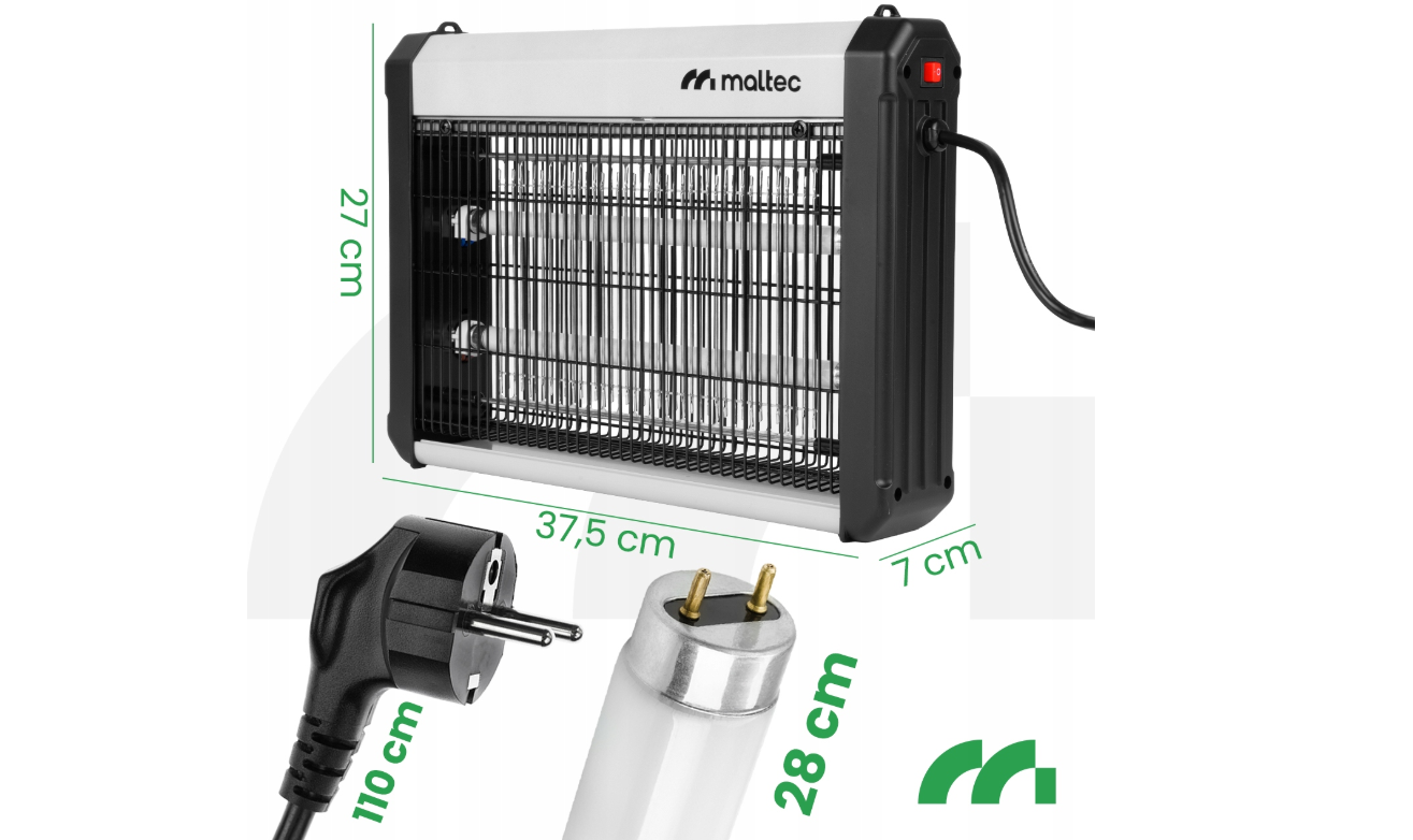 Lampa UV anti-insecte, 16 W, 3800 V, MalTec 112544