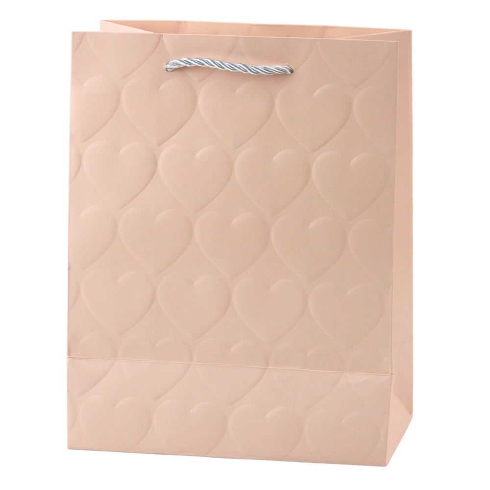 Punga de cadou cu inimioare in relief, 23 x 18 x 10,5 cm, Lean 22261