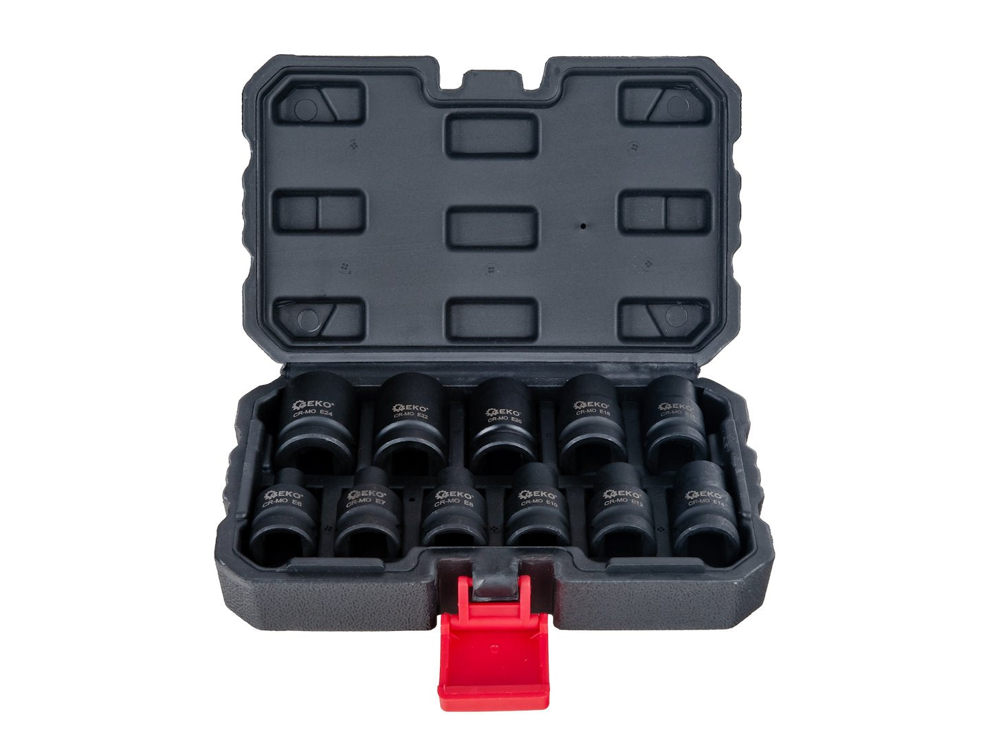Set chei tubulare de impact Torx, 1/2" E6-E24 Cr-Mo, 11 bucati, Geko G10519