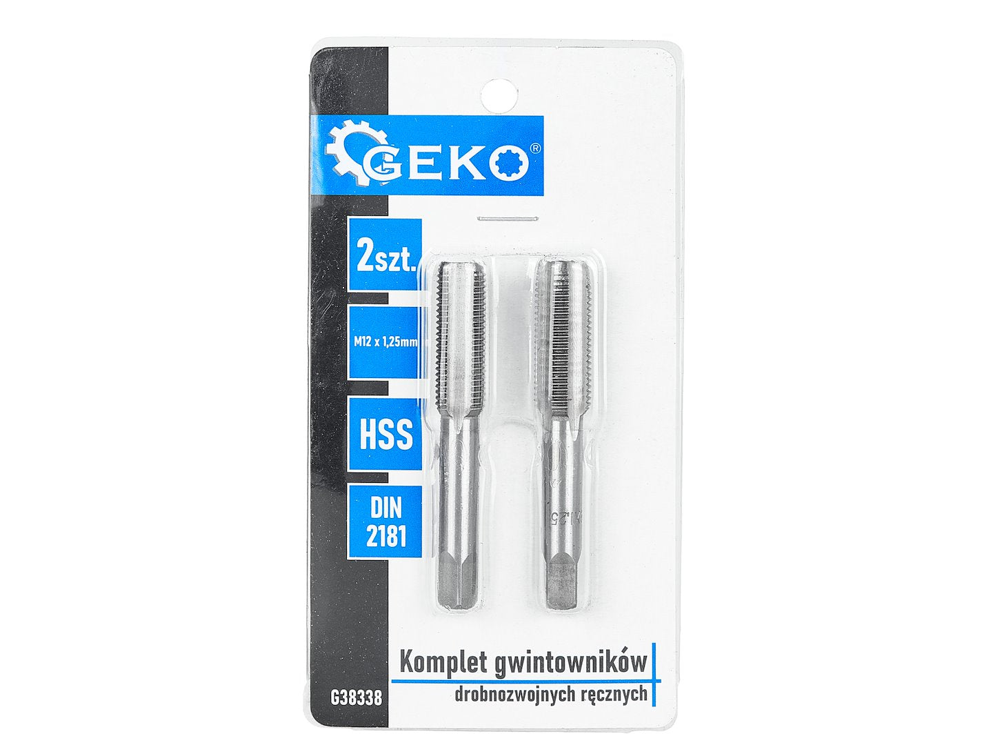 Set tarozi pentru filetare manuala, M12 x 1,25 mm, 2 bucati, Geko G38338
