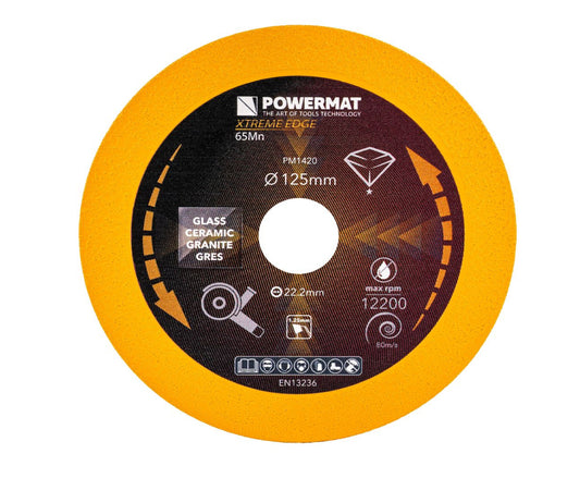 Disc diamantat pentru gresie si ceramica PM-TDCS-1251T, 125 mm, Powermat PM1420