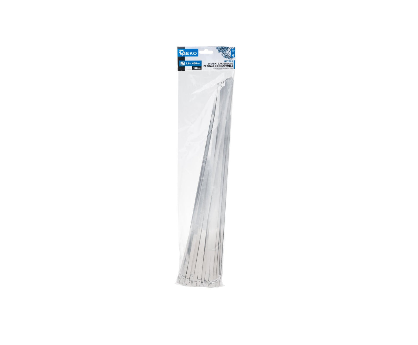 Set cleme din inox, 7,9x450mm, Geko G17263