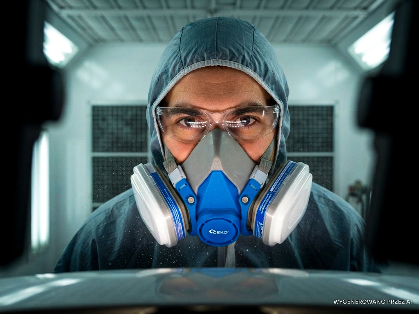 Semimasca de protectie pentru vopsit cu filtre pentru vapori organici si particule, pentru lucrari de vopsire si slefuire, Geko G90013