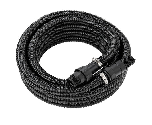 Furtun aspiratie pentru pompa hidrofor cu supapa de sens si filtru, negru, 1", 7 m, Powermat PM-HD-WS-71C