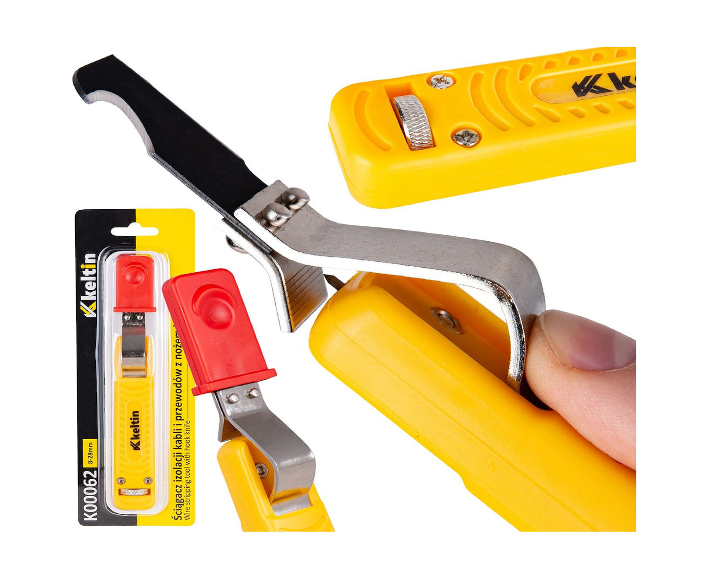 Cleste pentru dezizolat cabluri si fire, 8-28 mm, Keltin K00062