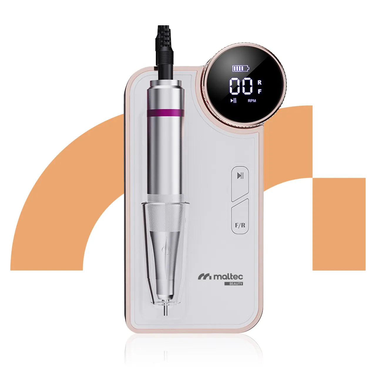 Set Pila electrica pentru unghii cu 12 freze interschimbabile Beauty ND6, 50 W, MalTec 112099