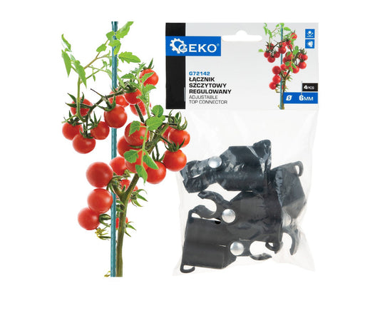 Conector superior reglabil pentru araci, 16 mm, 4 bucati, Geko G72142