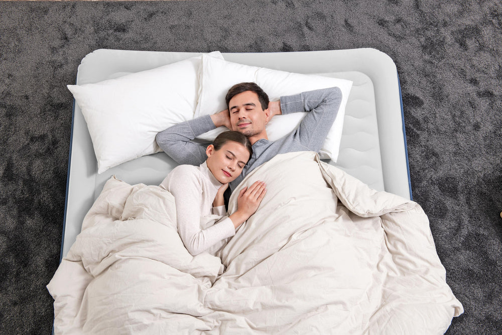 Saltea gonflabila dubla Bestway, 203 x 152 x 46 cm, Lean 21809