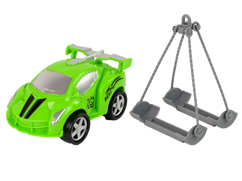Camion de remorcare cu efecte sonore si luminoase, 1:16, verde, Lean 11078