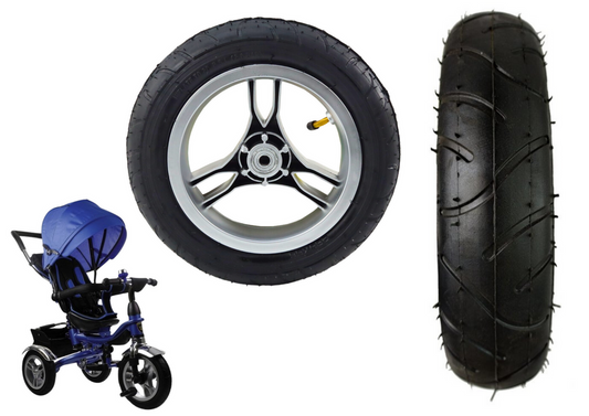 Roata din plastic cu anvelopa de cauciuc Pro600 spate, Lean 14553