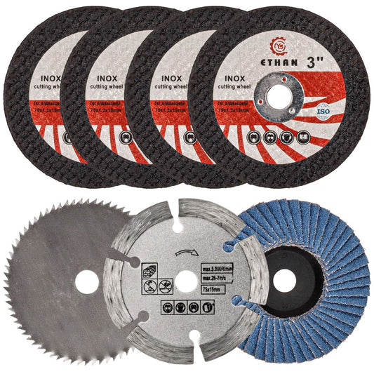 Set discuri pentru lemn, metal, caramida, beton, 75 mm, 7 bucati, Red Technic RTSZK0134-ZTA