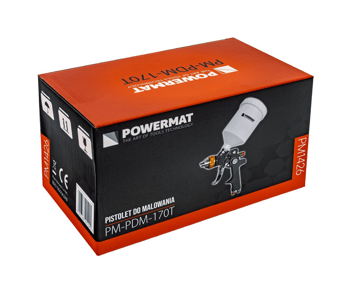 Pistol de vopsit HVLP PM-PDM-170T, 600 ml, 1.4 mm, Powermat PM1426
