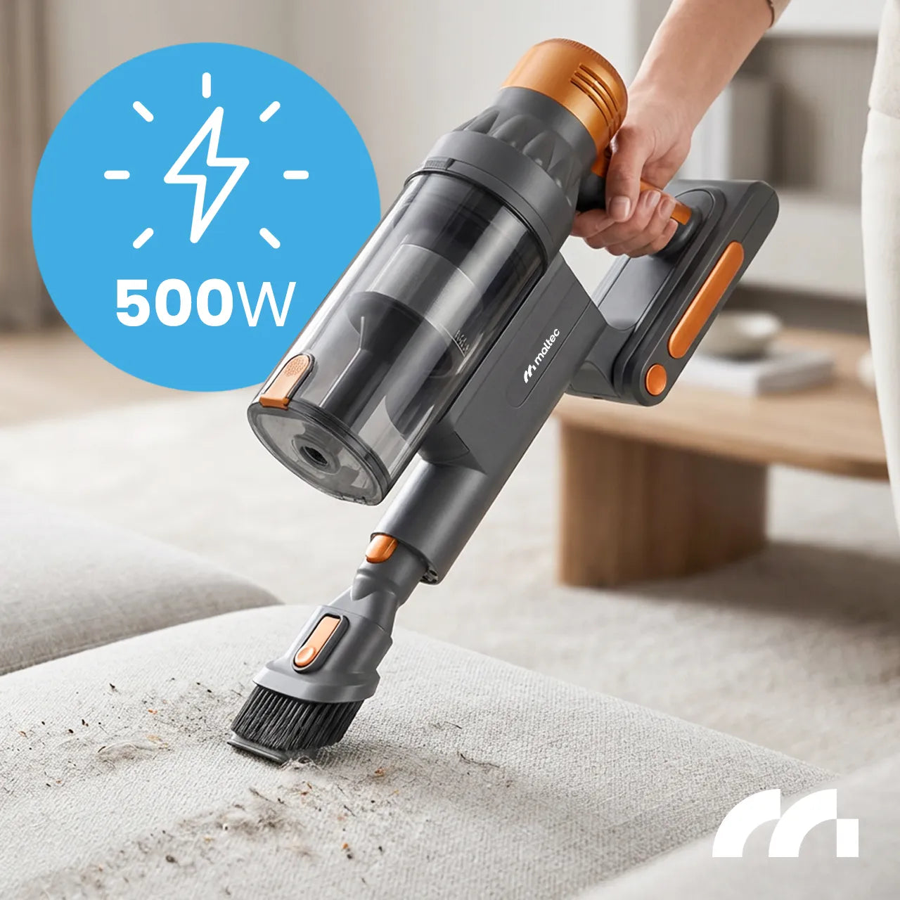 Aspirator vertical cu acumulator LED TURBOCYCLONE PRO4000 3 in 1, 500 W, MalTec TURBOCYCLONE 114103