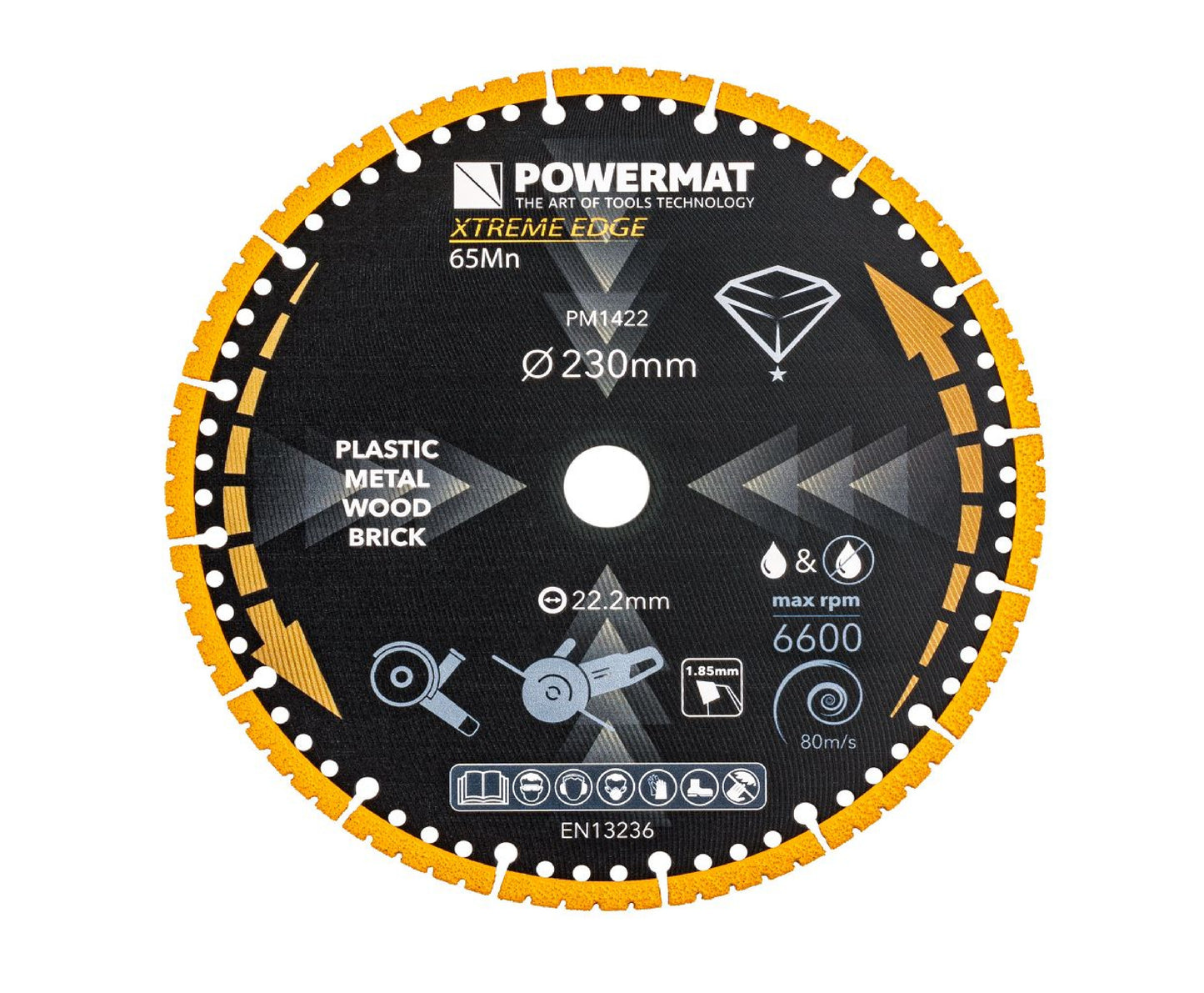 Disc diamantat universal PM-TDCS-2301T, 230 mm, Powermat PM1422