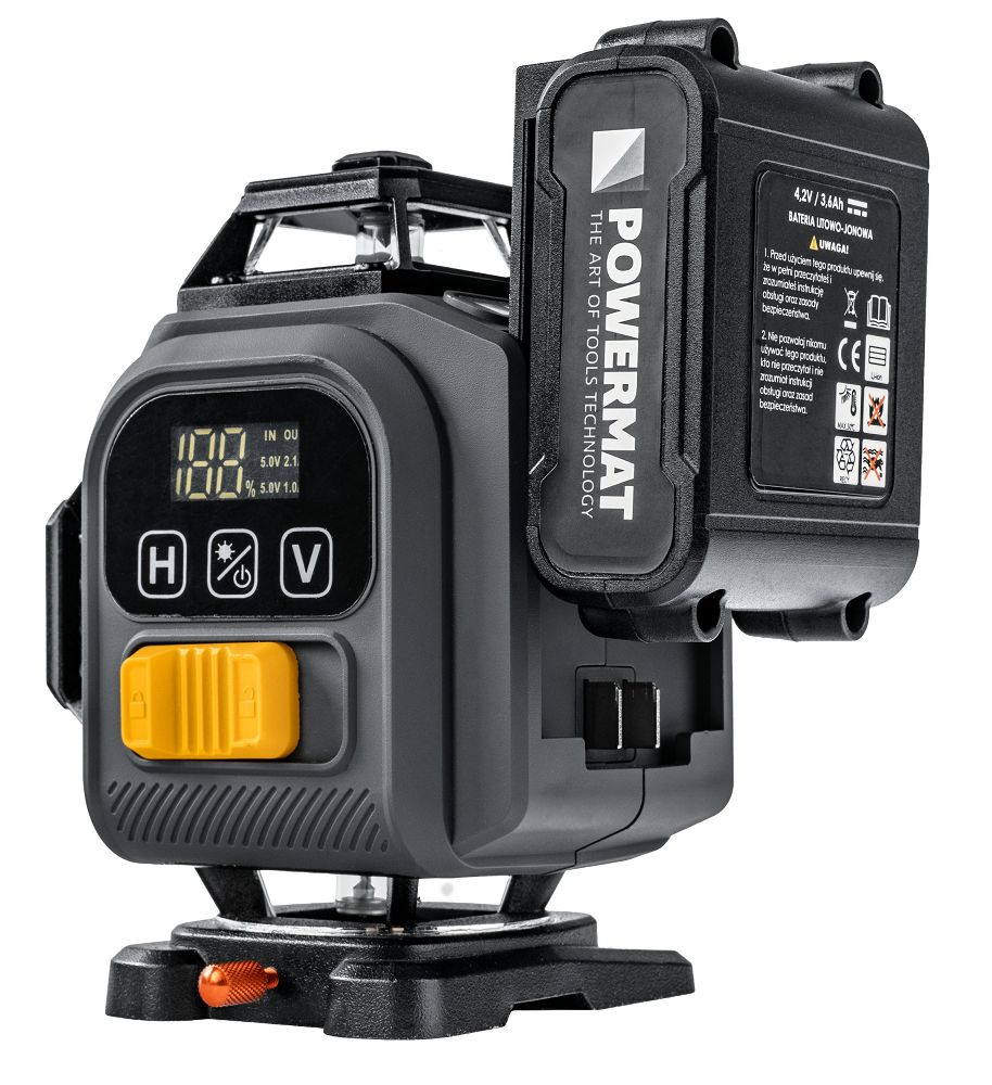 Nivela laser in cruce cu acumulator PM-PLK-4DM3, 4.2 V, Powermat PM1494