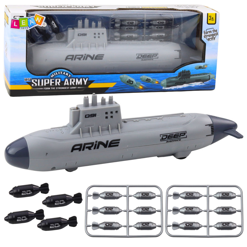 Torpila de lansare submarine, gri, 28 cm, Lean 24283
