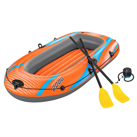 Set barca gonflabila Kondor Elite 2000, 196 x 106 x 31 cm, greutate maxima suportata 120 kg, Bestway 17023