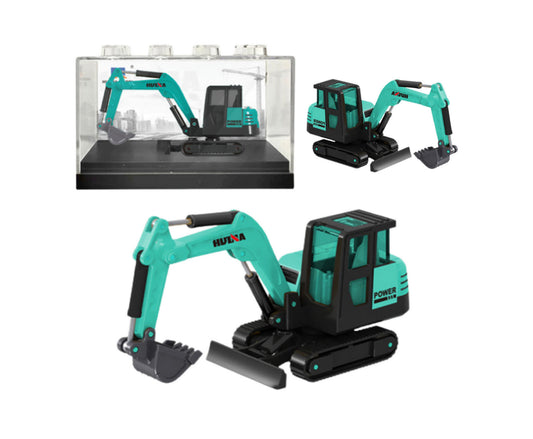 Excavator pe senile din metal Huina Green 1:8, model de colectie, Lean 22733