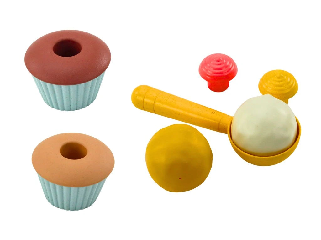 Set de jucarii inghetata, 13 piese, inghetata, wafe, culori pastelate, 24 x 12 x 12 cm, Lean 20444