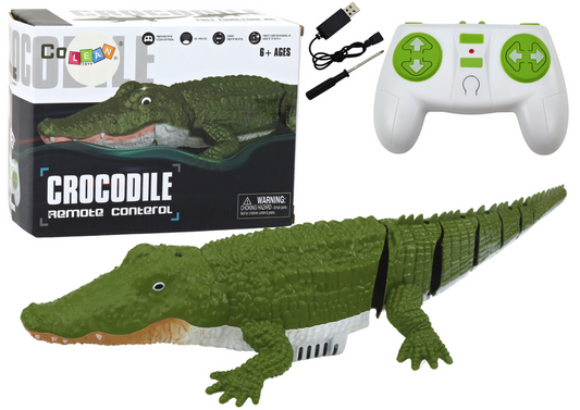 Jucarie de baie crocodil, 35 x 14 x 7 cm, verde, Lean 19734