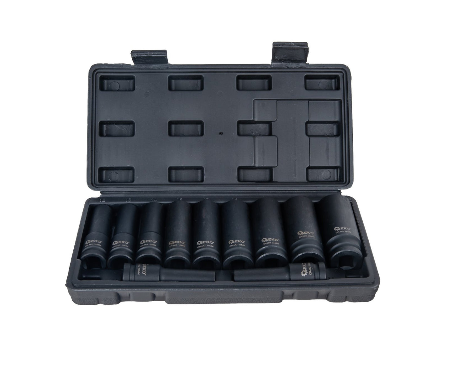 Set chei tubulare de impact 1/2" 10-24mm, Cr-Mo, 11 bucati, Geko G10508
