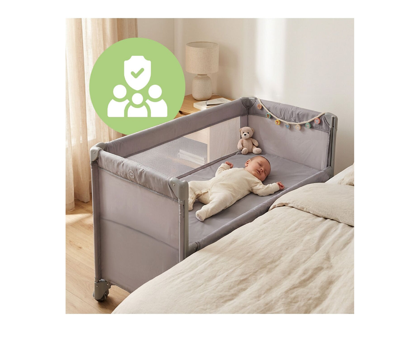 Patut pliabil de calatorie, 60 x 120 cm, gri, MalPlay 113842