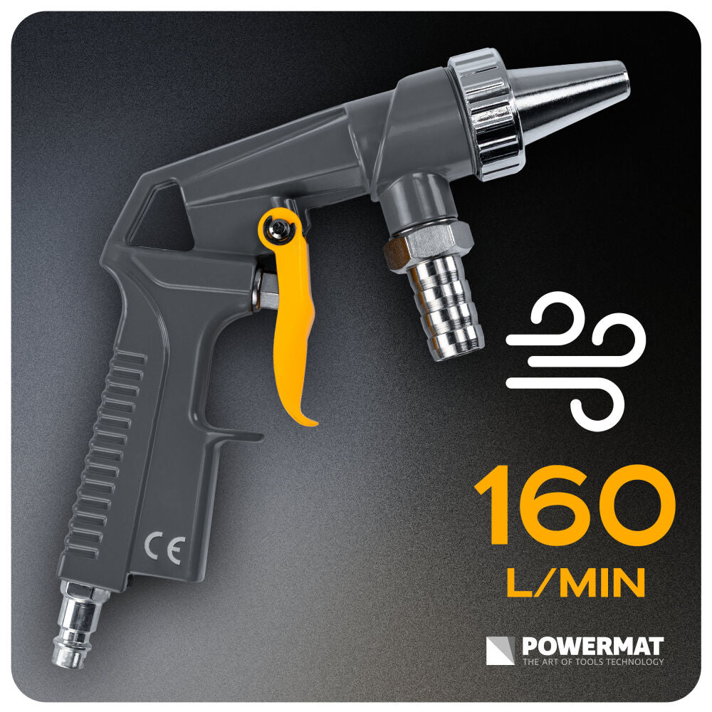 Pistol de sablare cu furtun PM-PDPI-2T, 1 m, Powermat PM1552