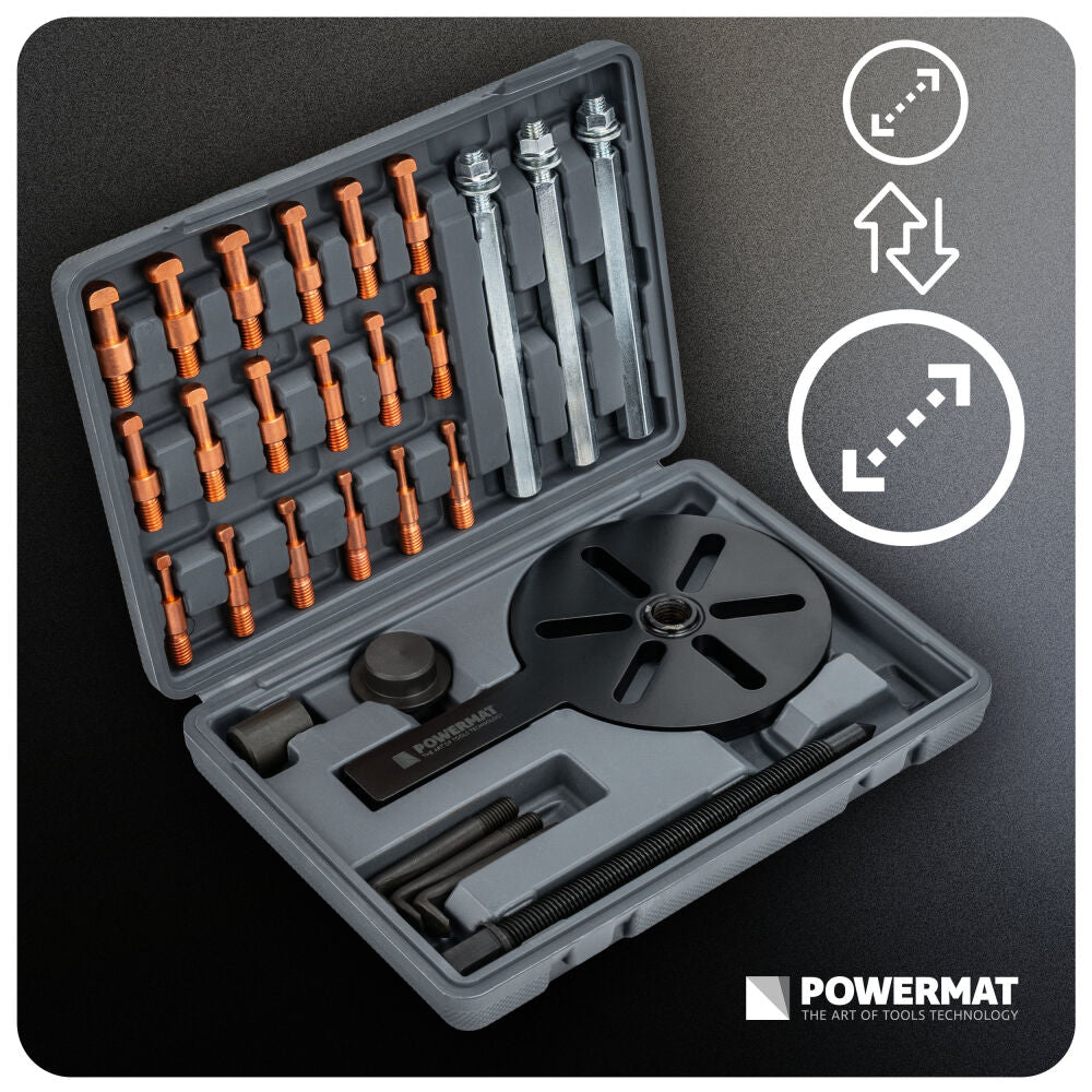 Extractor pentru rulmenti PM-SLWK-32T, 32 piese, Powermat PM1536