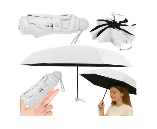 Umbrela pliabila cu protectie UV UPF50+, 90 cm, husa gri, Lean 27700