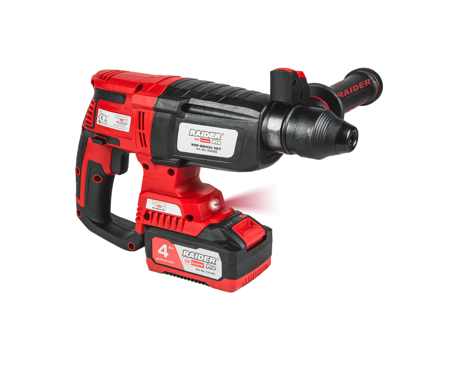 Ciocan rotopercutor RDP-BRH20, SDS 20V 4.0Ah 3J, Raider 030202