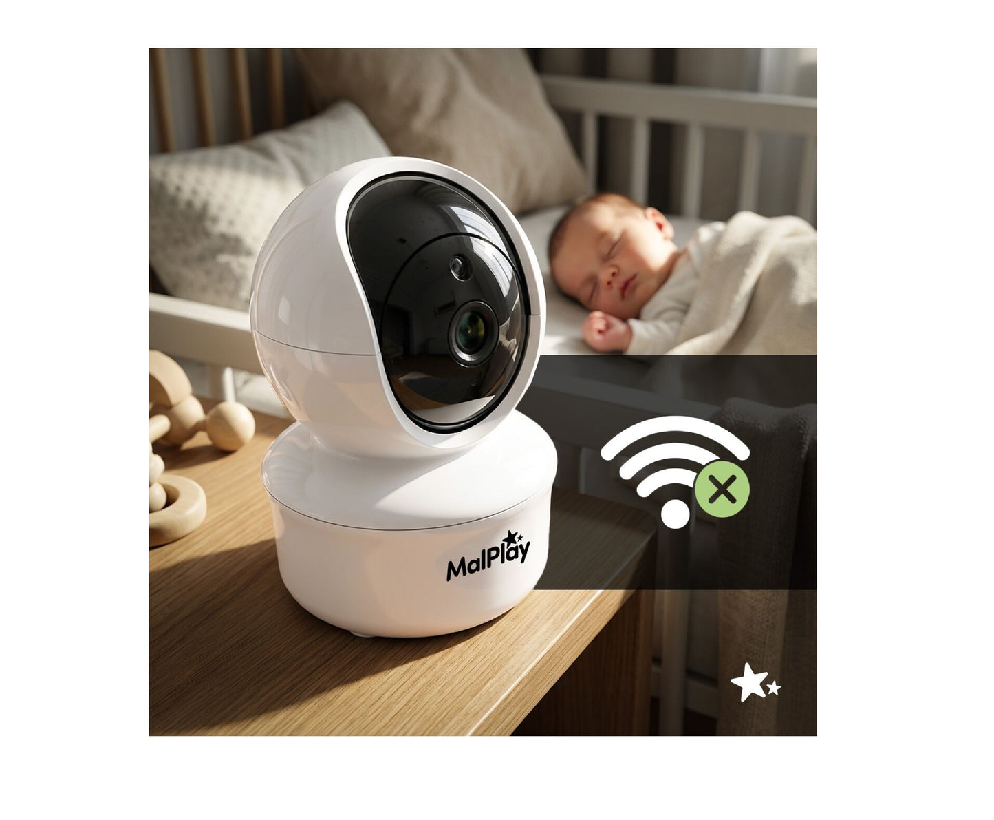 Camera de supraveghere pentru bebelusi NannyEyeComplex HD, 5", MalPlay 113864