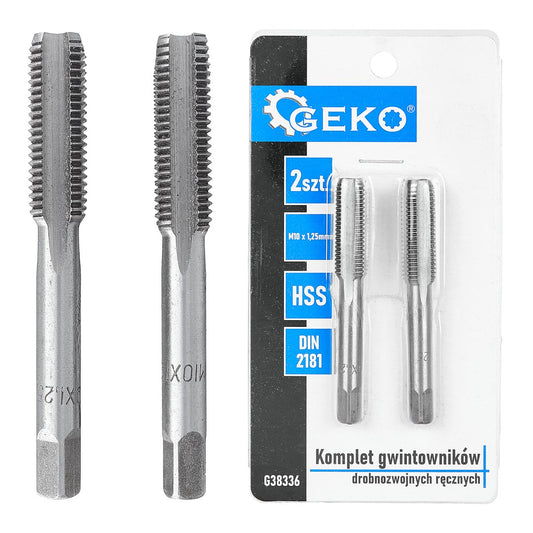 Set tarozi pentru filetare, M10 x 1,25 mm, 2 bucati, Geko G38336