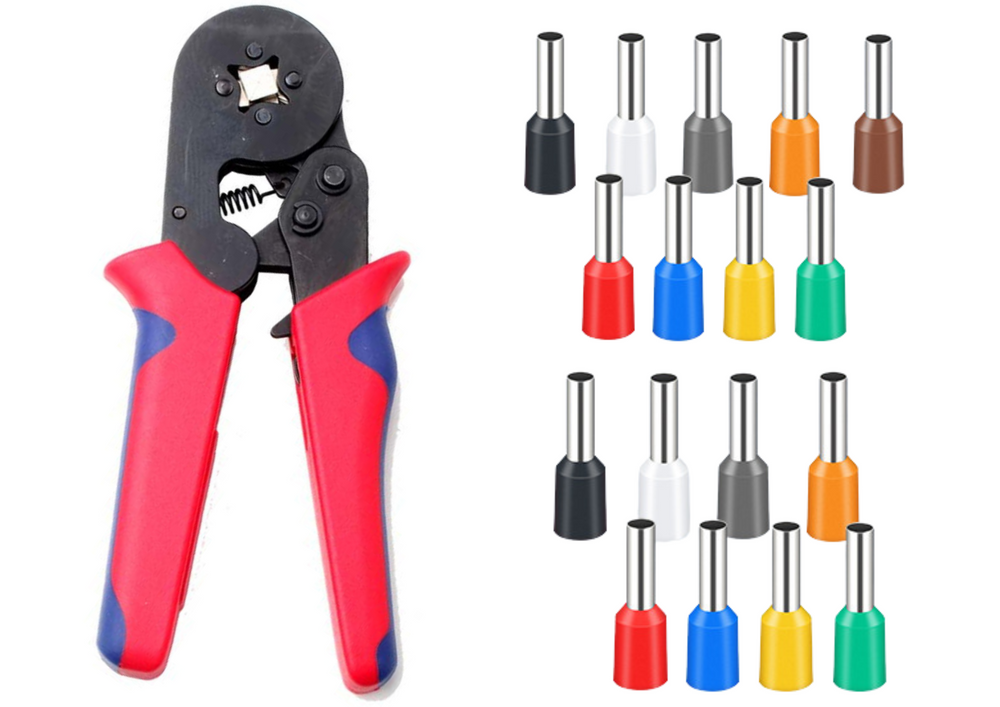 Set cleste de sertizare cu accesorii, 1200 bucati, Lean 20817