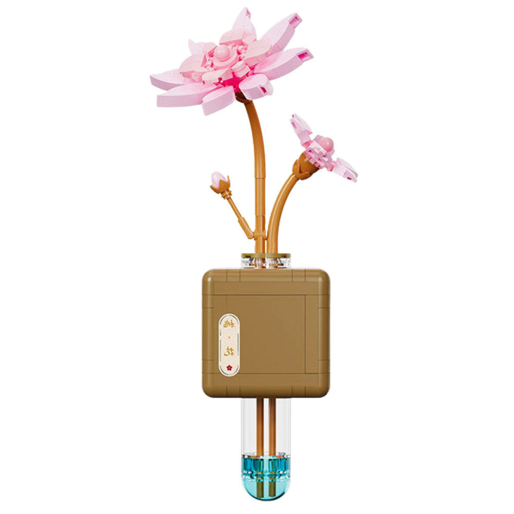 Set de constructie floare de lotus roz, 376 elemente, Lean 26698