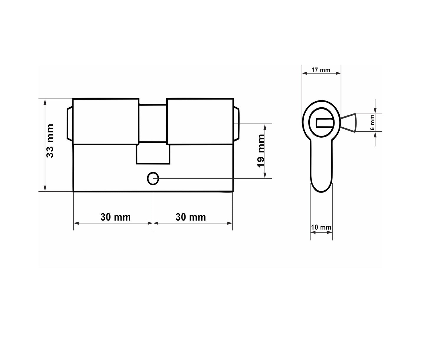Butuc aluminiu, 30 / 30 mm, Keltin K02671