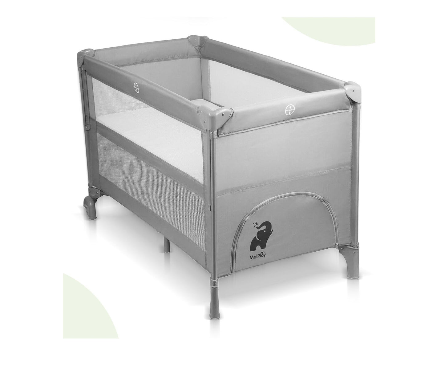 Patut pliabil de calatorie, 60 x 120 cm, gri, MalPlay 113842